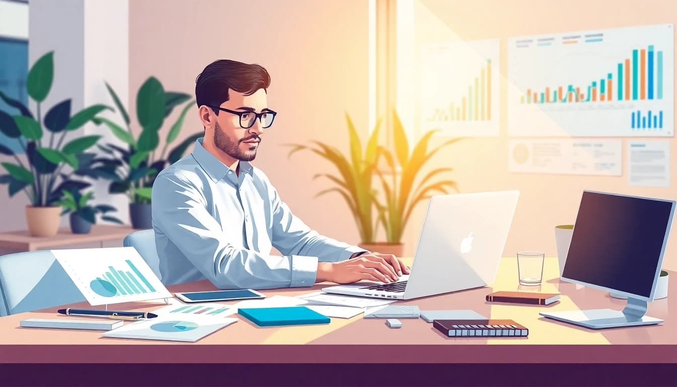 Implement hubspot free tools for effective marketing strategies in a bright office.
