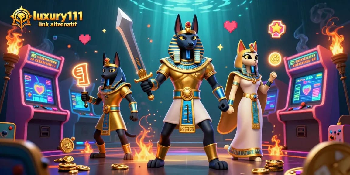 Experience gaming excitement with luxury111 link alternatif in a vibrant, animated casino setting.