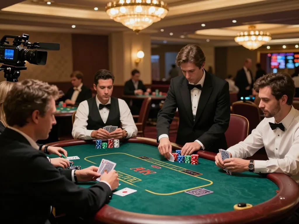 Players strategizing their moves at tt88 poker table with vibrant atmosphere and luxurious setting.