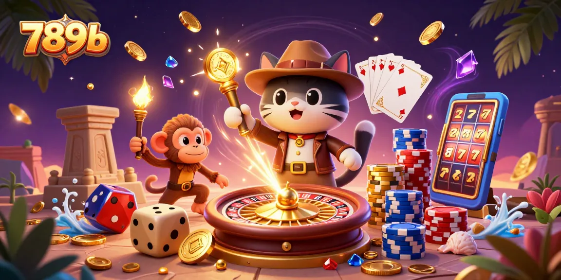 Experience the thrill of 789b with a cat explorer uncovering golden casino treasures