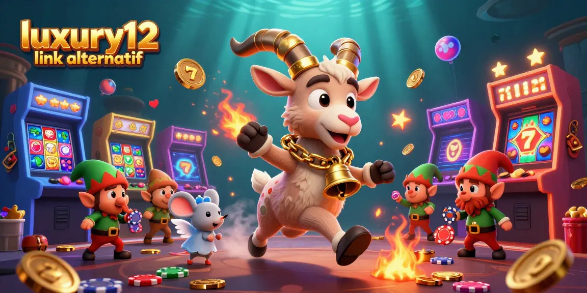 Experience the excitement of luxury12 link alternatif in a vibrant casino scene with Krampus and playful gremlins.