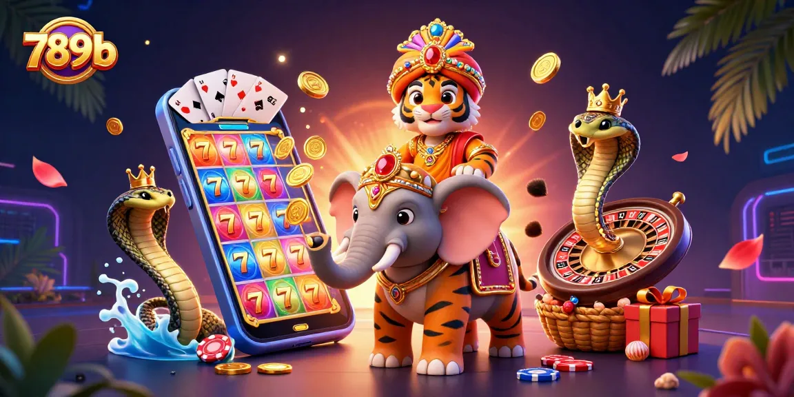 Engage in exciting casino adventures with 789b through vibrant slot games featuring a maharaja tiger.