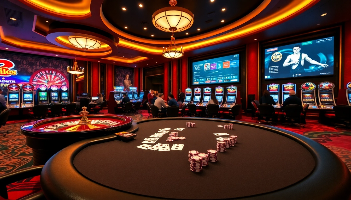Vivez l'excitation du meilleure casino en ligne à une table de poker élégante avec des jetons à enjeux élevés.