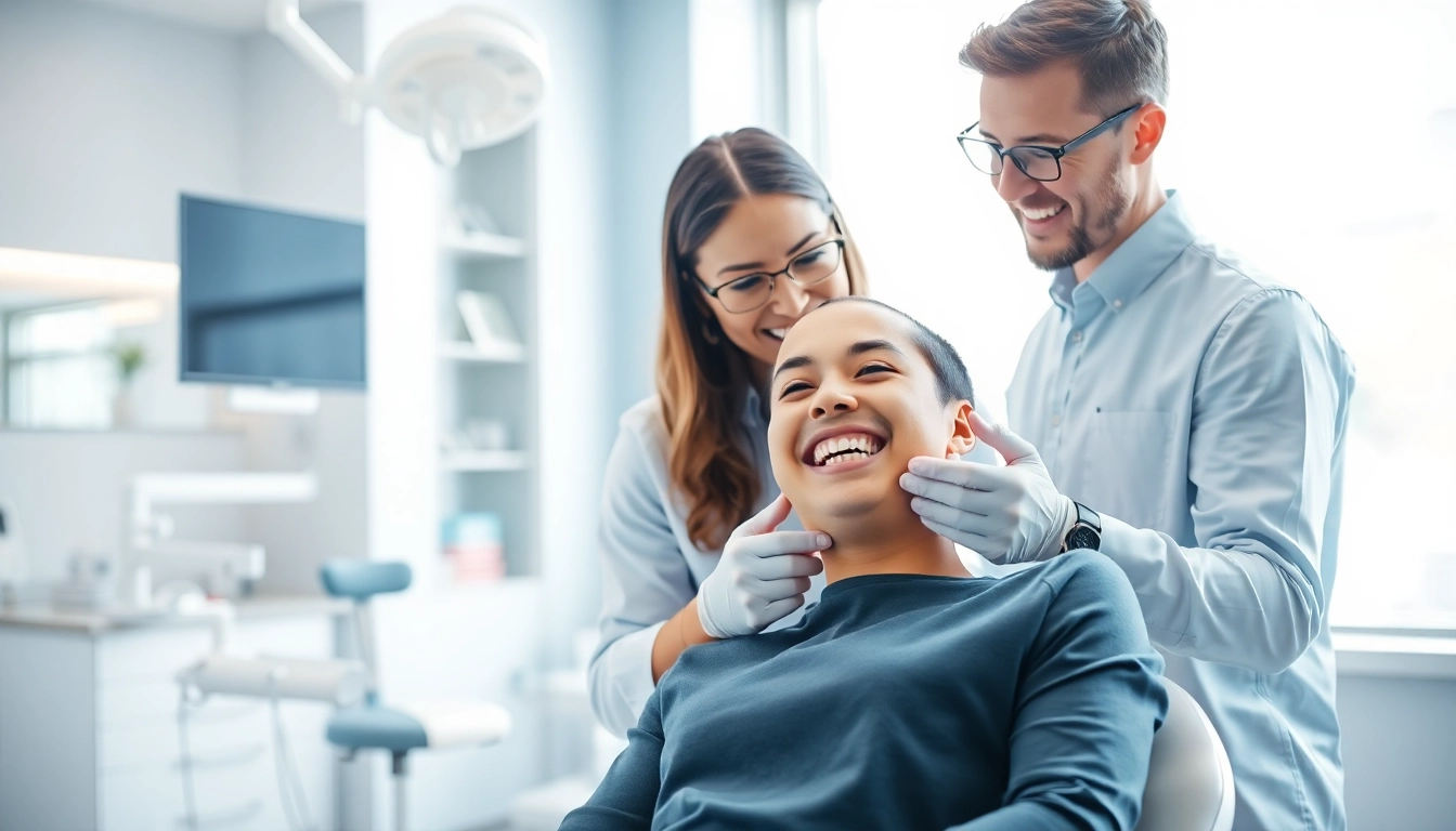 Orthodontic near me: A skilled orthodontist discussing treatment with a patient in a cozy clinic.