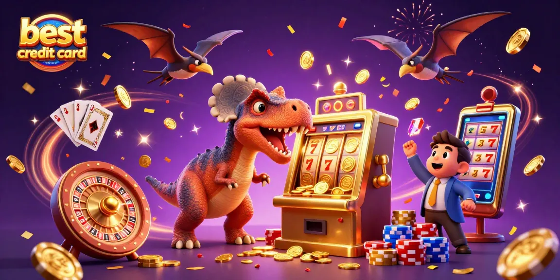 Experience the thrill with the best credit card casinos, featuring dynamic 3D dinosaur scenes and exciting slot mechanics.