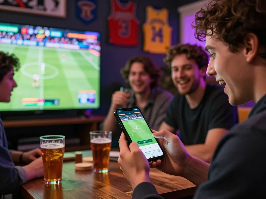 Engaging sports betting interface on smartphone by a player on one of the siti di scommesse stranieri.