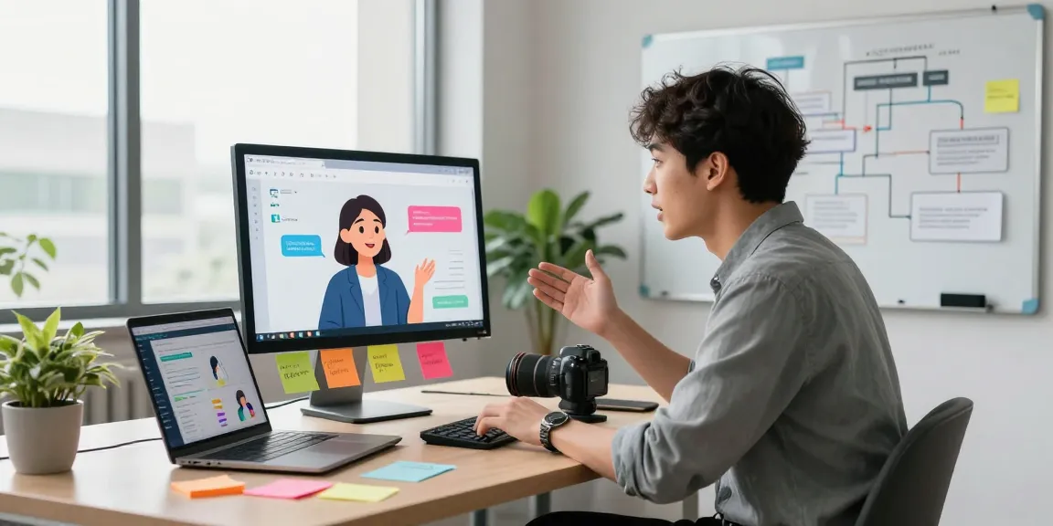 Engaged user interacting with crush ai on a sleek workspace interface, showcasing innovative chat technology and analytics.