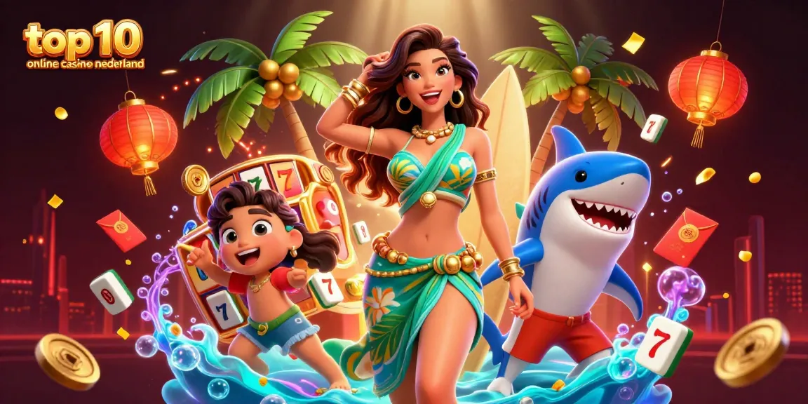 Engage with the top 10 online casino nederland in a vibrant 3D gaming scene filled with dynamic elements.