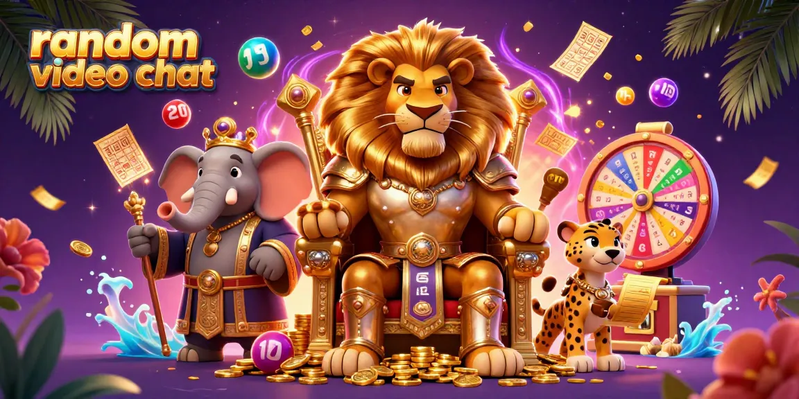 Experience random video chat with engaging characters amidst a vibrant casino atmosphere.