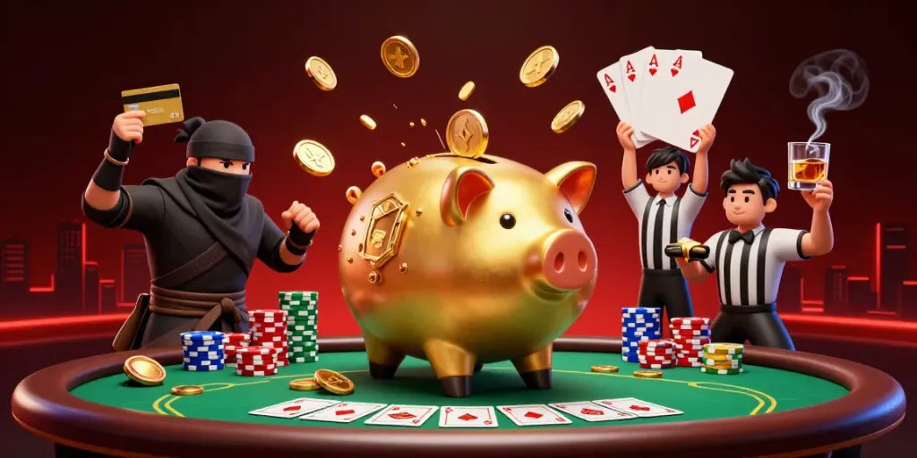 Experience thrilling gameplay at Muskan Club with engaging 3D illustrated characters and casino elements.