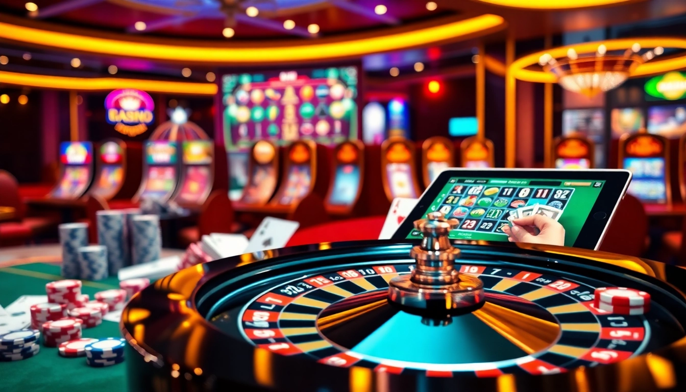Vivez l'excitation du meilleure casino en ligne avec des tables vibrantes, des jetons de poker et une interface de jeu en ligne élégante.