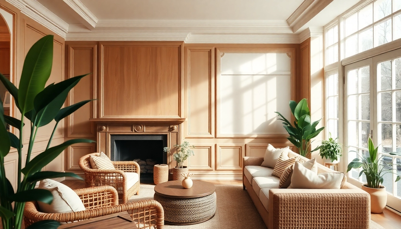 Transform your home with elegant trim work enhancing a cozy living room design.