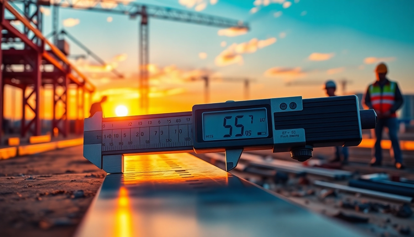 Un experto mide con un alexometro en un sitio de construcción, destacando precisión con herramientas de alta calidad.