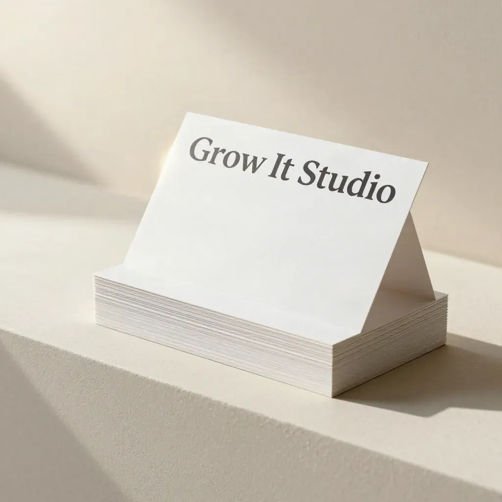 Stacked ad visual pack cards on matte plaster in soft daylight, close-up product lifestyle shot.