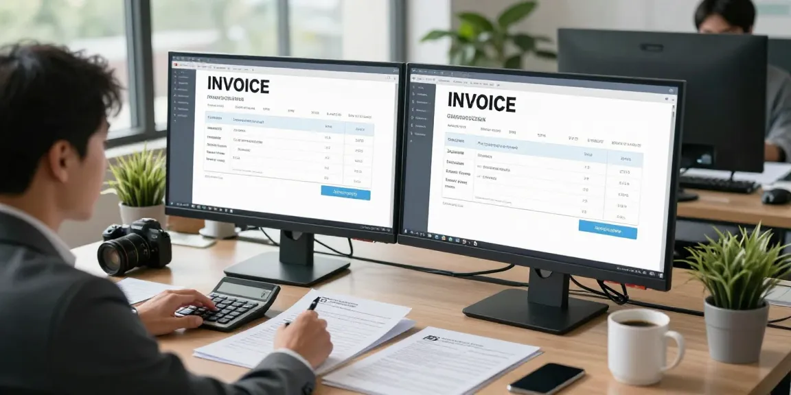 Detect fraud invoice by analyzing digital papers and invoices in a professional office