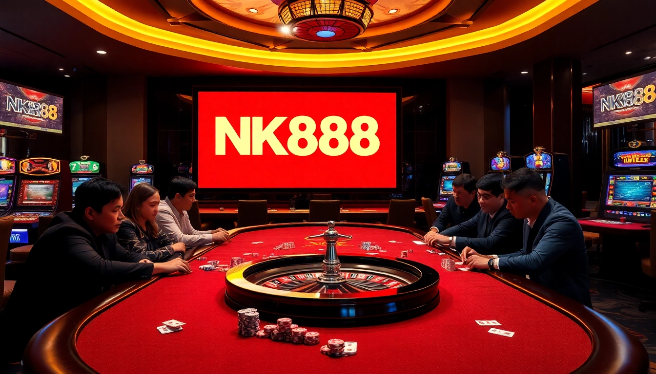 Experience the excitement of NK88 casino gaming with vibrant tables and rich ambiance.