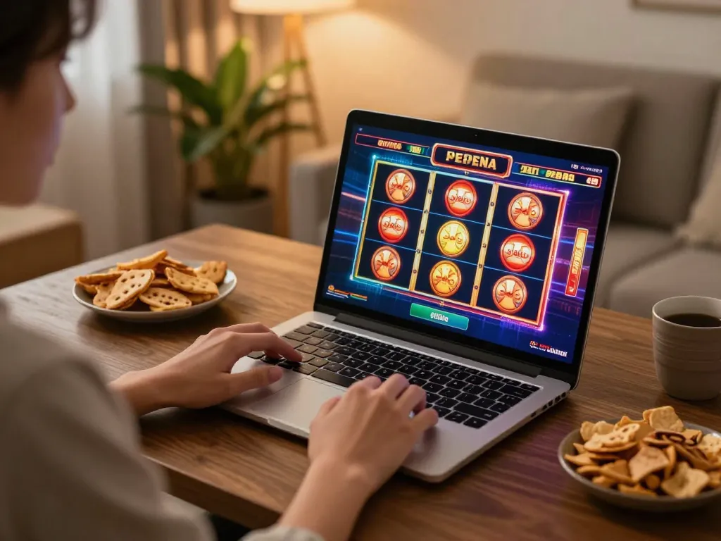 Engage in thrilling play at the migliori casino europei online through a vibrant online gaming setup.