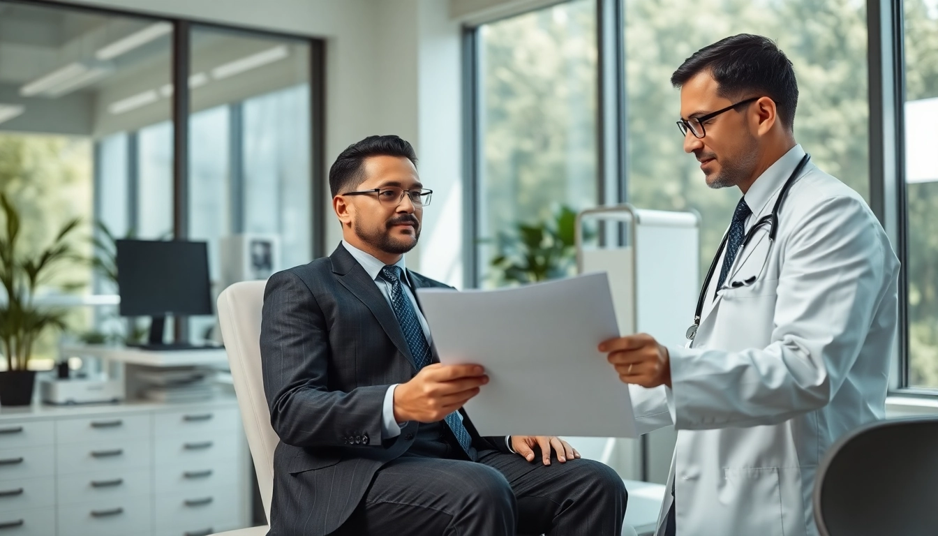 Conducting an executive health assessment Sydney in a professional clinic setting.