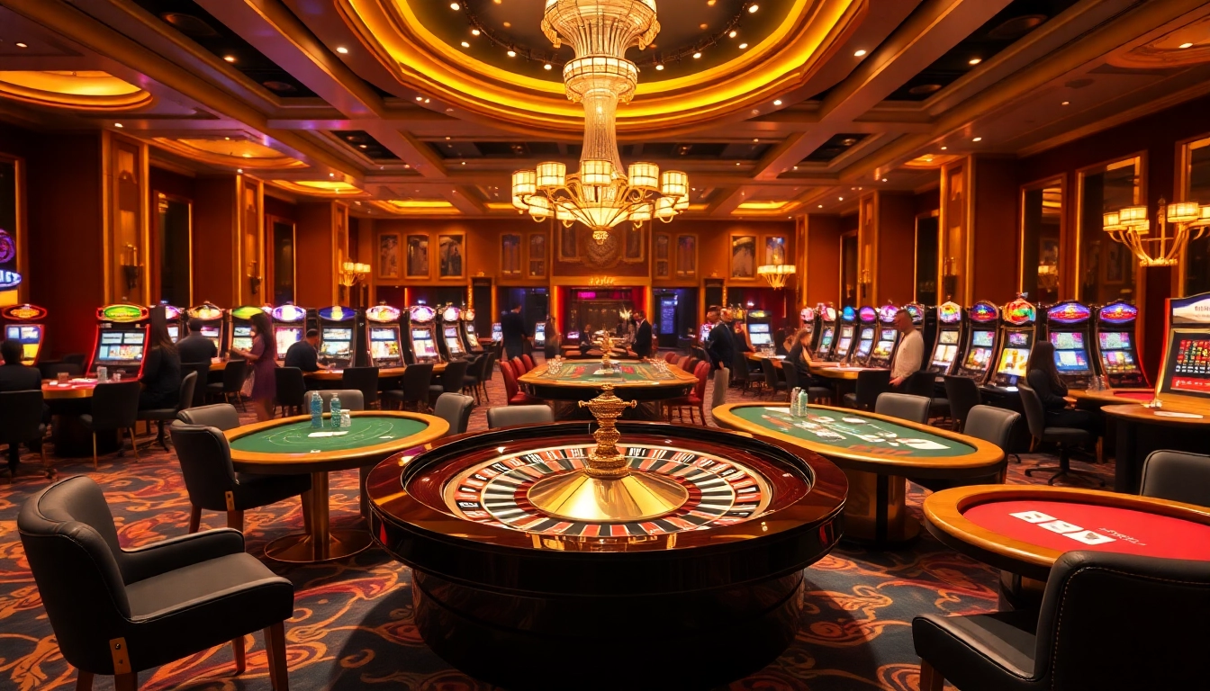Exciting gambling action at Shbet with vibrant casino tables and roulette wheel