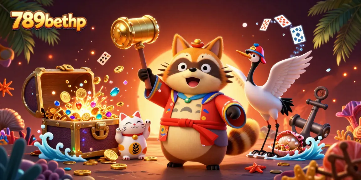 Engage with 789bethp's vibrant casino world featuring cheerful characters and treasure!