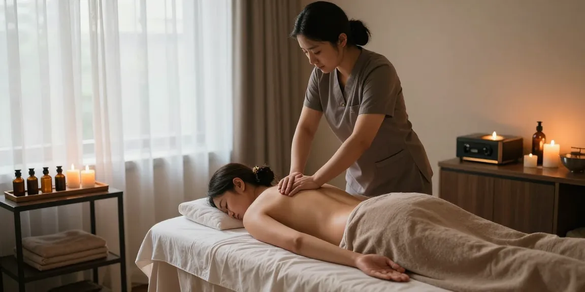Experience a soothing 스웨디시 massage in a tranquil spa setting with relaxing ambiance.