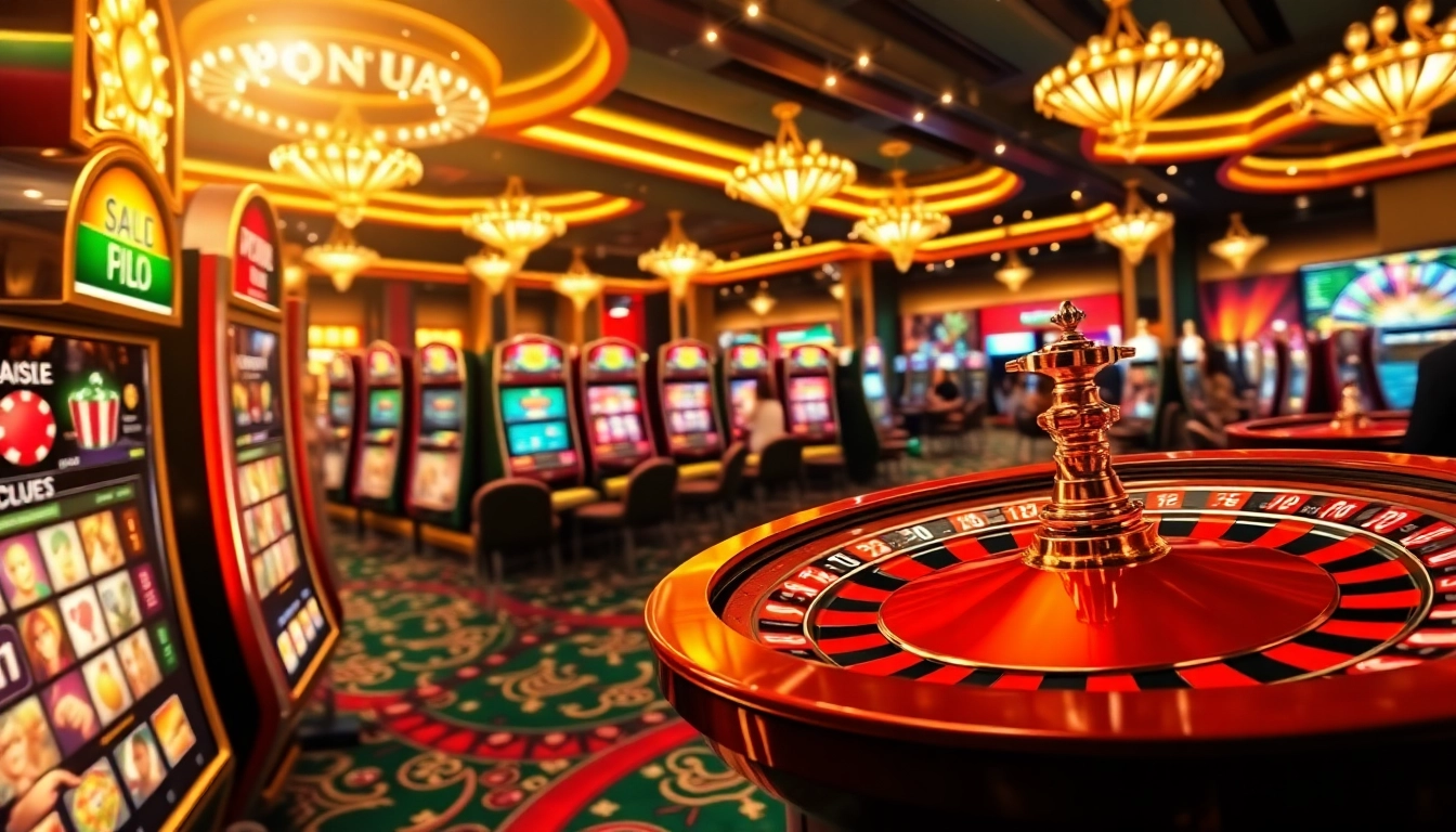 Joueurs profitant d'une expérience luxueuse au meilleure casino en ligne avec des éléments de jeu vibrants.