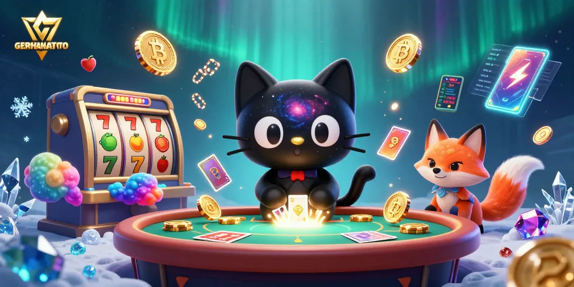 Menangkan permainan di GERHANATOTO dengan kucing hitam galaksi dan simbol slot menarik.