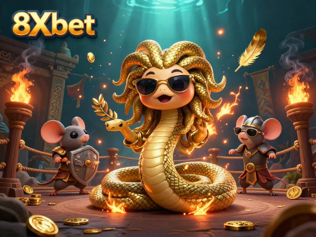 Experience thrilling gameplay at 8Xbet with vibrant casino character scenes and dynamic gaming elements.
