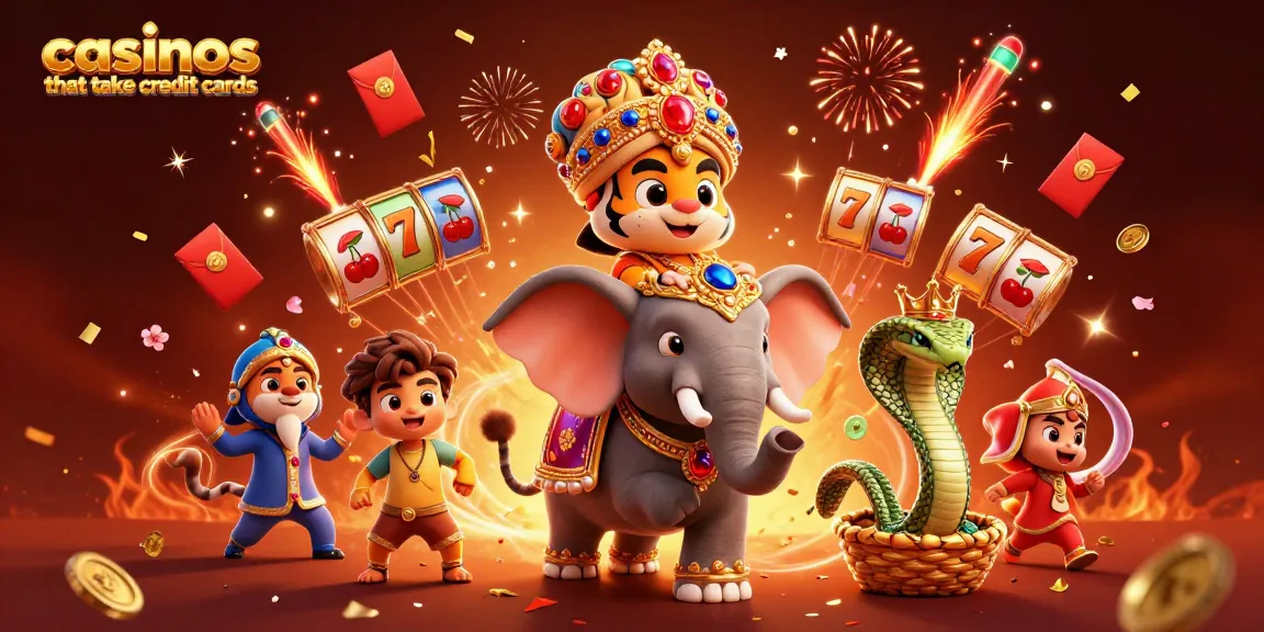 Experience the thrill of casinos that take credit cards with vibrant slot reels and festive elements.