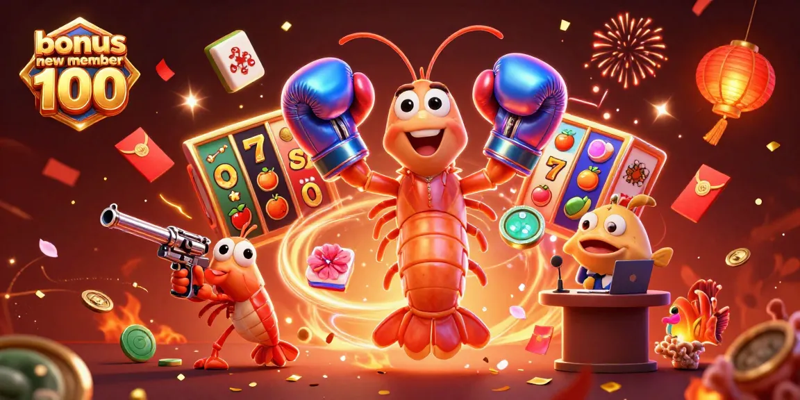 Engage with the action of bonus new member 100 through vibrant, animated casino characters and symbols.