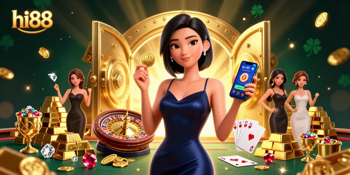 Engage with hi88 and enhance your gaming experience with a thrilling casino app illustration.