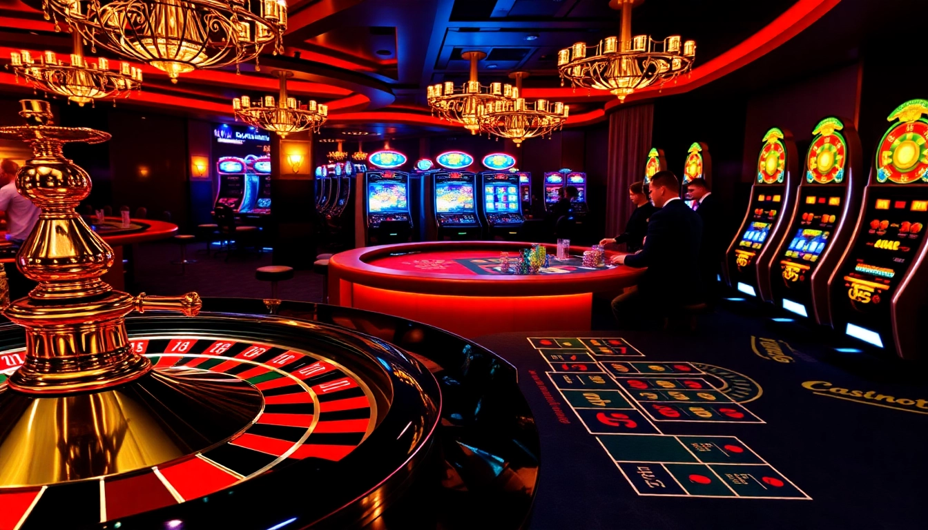 Vivez l'excitation du meilleure casino en ligne avec des scènes vibrantes de roulette et de poker.