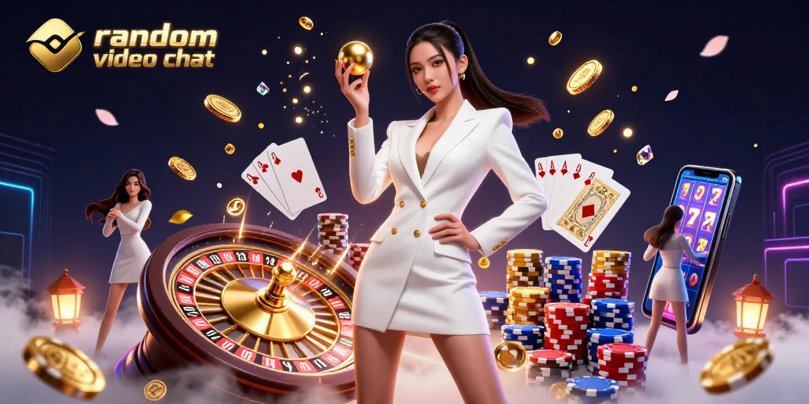 Join the excitement of random video chat while experiencing immersive casino elements and vibrant visuals.