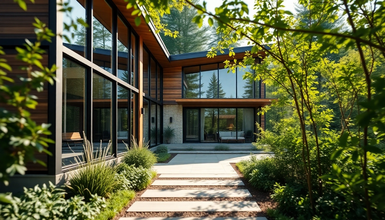 Rock View Road Revival showcases a stunning eco-friendly home amidst lush greenery.
