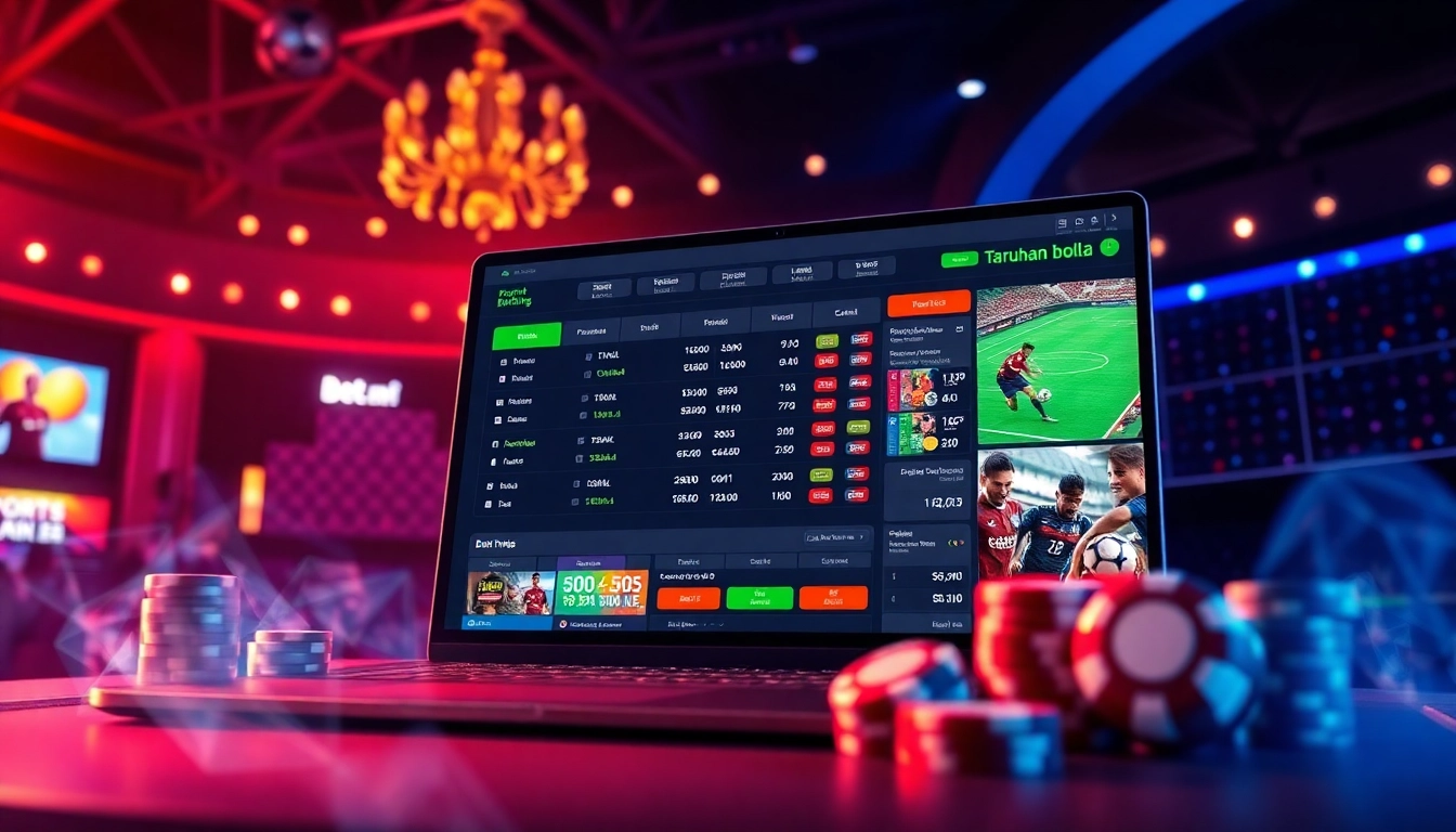 Engaging sports betting experience featuring Taruhan bola options on a sleek online platform.