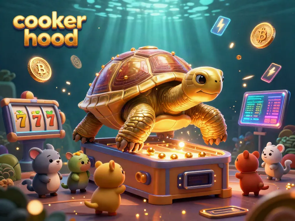 Watch players engage with a lively cooker hood-themed slot game featuring vibrant golden tortoise elements.