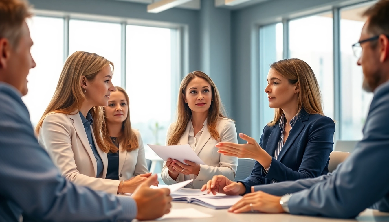 Expert led warranty company consultation in a bright, modern office setting.