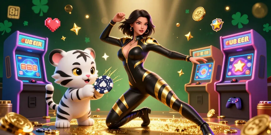 Engage with the thrilling experience of uu88 com, where a stunning character dazzles with casino elements and vibrant gaming aesthetics.