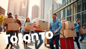 Enhance your experience with Toronto moving services featuring professional movers in action.