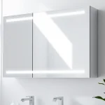 Stylish sonni Spiegelschrank mit LED-Beleuchtung für modernes Badezimmer.