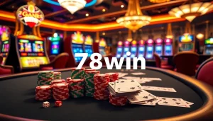 Experience the thrill of casino games with 78win featuring poker tables and vibrant slots.
