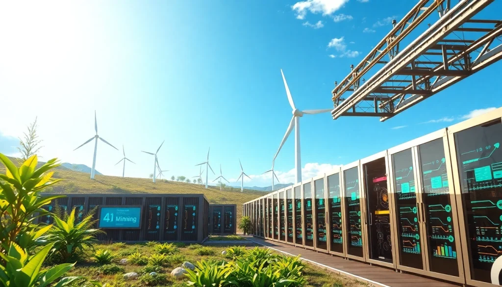 Best cloud mining facility showcasing AI innovation with renewable energy source integration.
