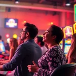Situs kode4d showcasing an exciting online gaming experience with diverse players and dynamic digital interfaces.