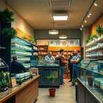 Engaging view of a cannabis dispensary in Atlantic cannabis canada showcasing vibrant products.