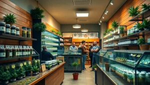 Engaging view of a cannabis dispensary in Atlantic cannabis canada showcasing vibrant products.