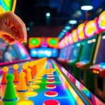 Main gameplay of demo plinko with colorful pegs and an exciting atmosphere.
