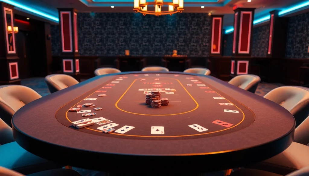 Descubra os melhores jogos de cassino com mesa de jogos vibrante e fichas em destaque.