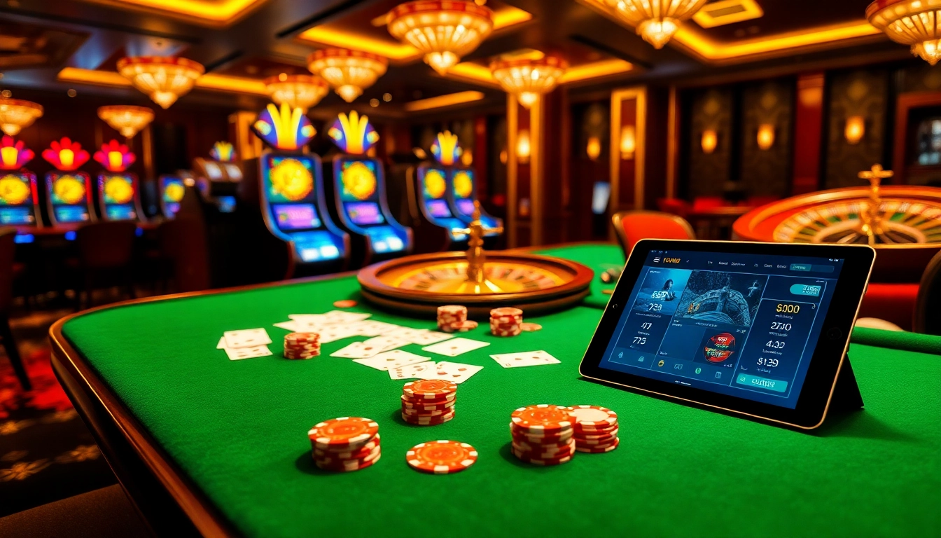 An exciting casino experience with poker chips and cards illustrating gameplay at https://thabetc.net/.