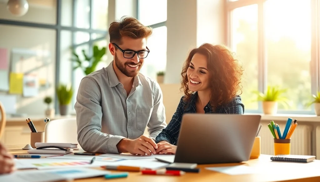 Illustration of content creator demonstrating how to get paid for content creation fast in a bright workspace.