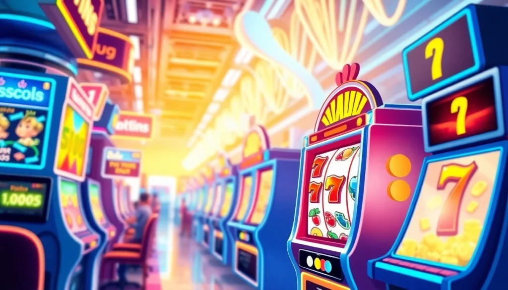 Slot depo pulsa dalam suasana permainan slot online yang ceria dan menarik.
